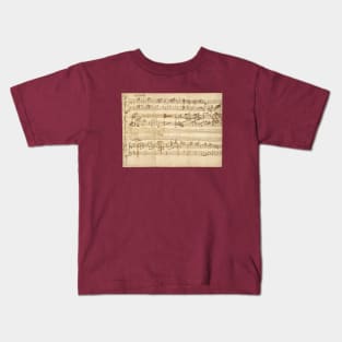 Mozart | Original manuscript | First musical composition | 2 of 4 Kids T-Shirt